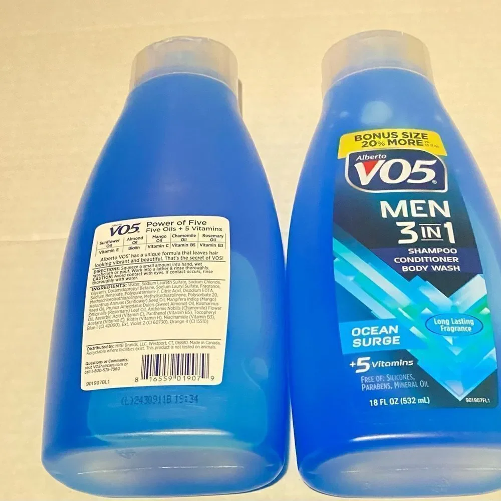 🛍️ VO5 Men's 3-in-1 Ocean Surge Shampoo, Conditioner & Body wash Gel (2 pack)
